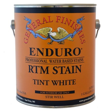 GENERAL FINISHES 1 Gal Tint White Enduro RTM Water-Based Wood Stain GTW